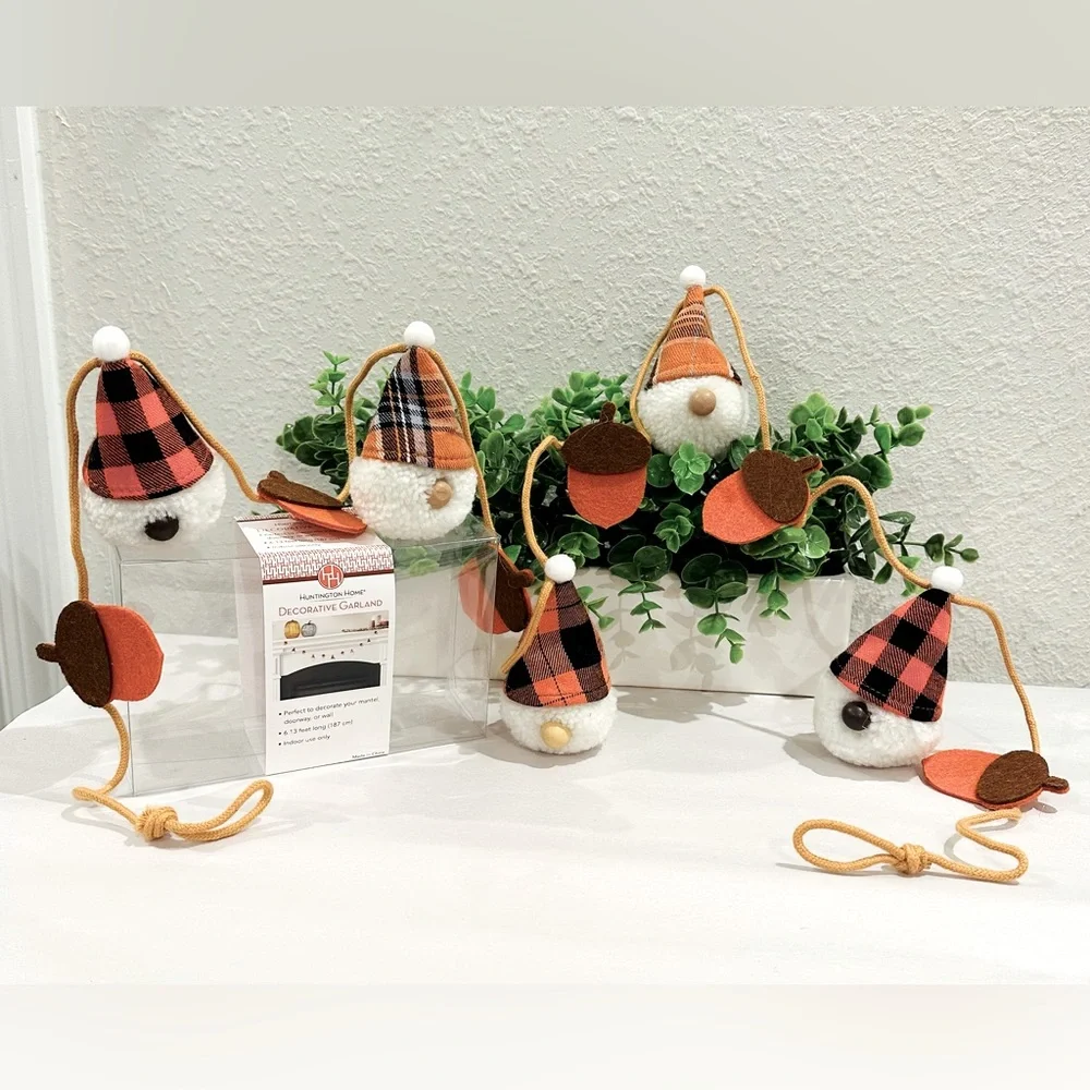 GNOMES AUTUMN 🍂 Decorative Garland 🍂 Huntington Home (004990)